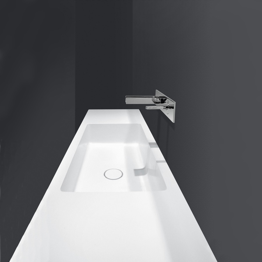 Kompositt benkeplate Super Slim med integrert servant 
