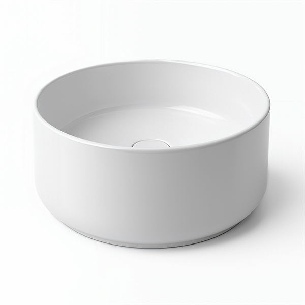 Servant Ø 45 cm i matt hvit porselen