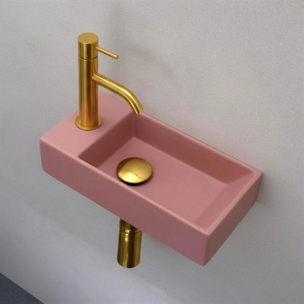 Rectangular V - Liten Rosa servant for veeg/benkeplate