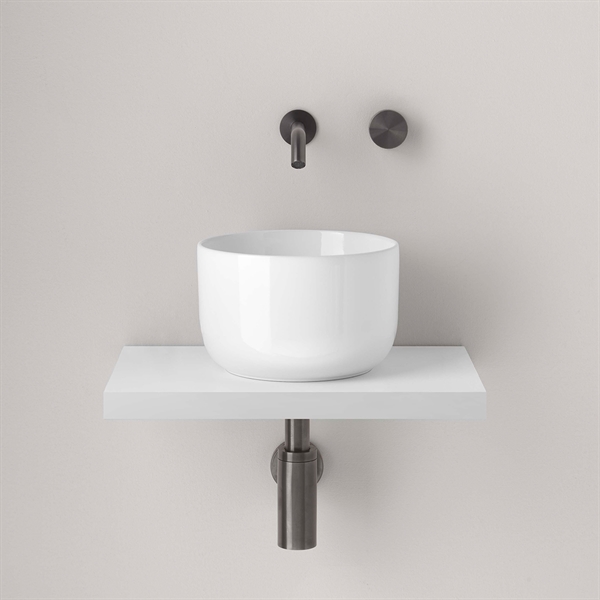 Fiore Mini hvit - Liten servant Ø25 cm. i Blank hvit porselen