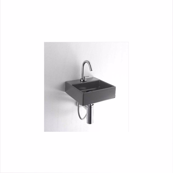 Liten grå square servant for vegg eller benkeplate  | Design4home